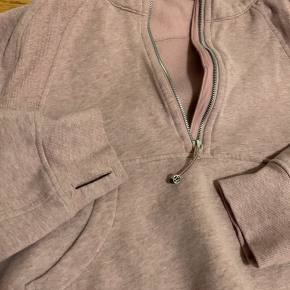 Lululemon Scuba Oversized Half-Zip Hoodie Heathered Pink Taupe XL/XXL - Picture 4 of 7